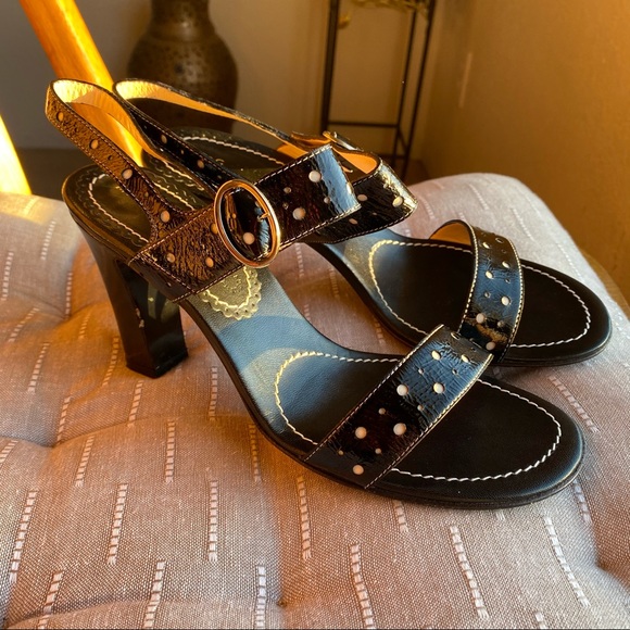 Marc Jacobs Shoes - Marc Jacobs Poka Dots Black Strappy Heel Sandals
